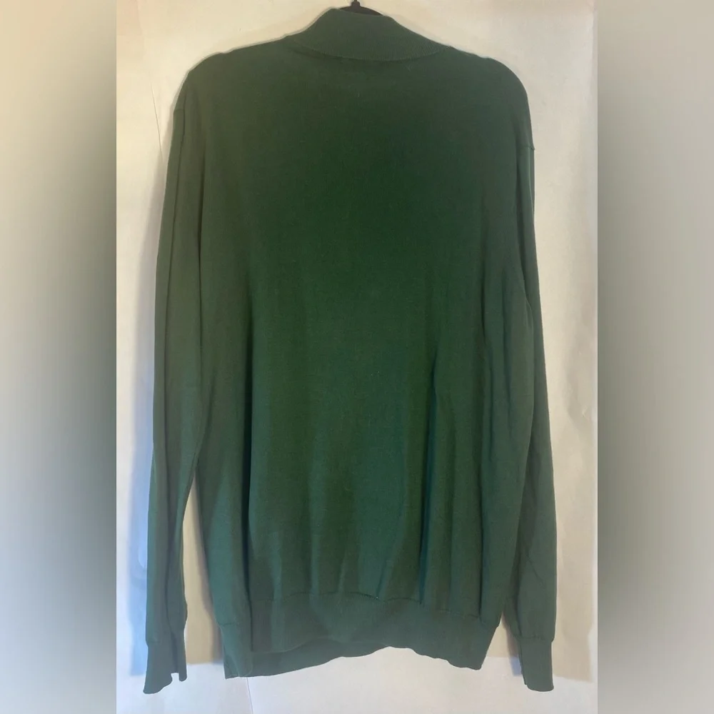 Vineyard Vines Shep & Ian Quarter Zip Sweater Cotton Cashmere Blend Italy XL
